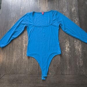 Guess Blue Long Sleeve Bodysuit